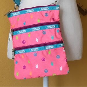 Lesportsac peace ☮️ ✌️ ☮️  sign crossbody …